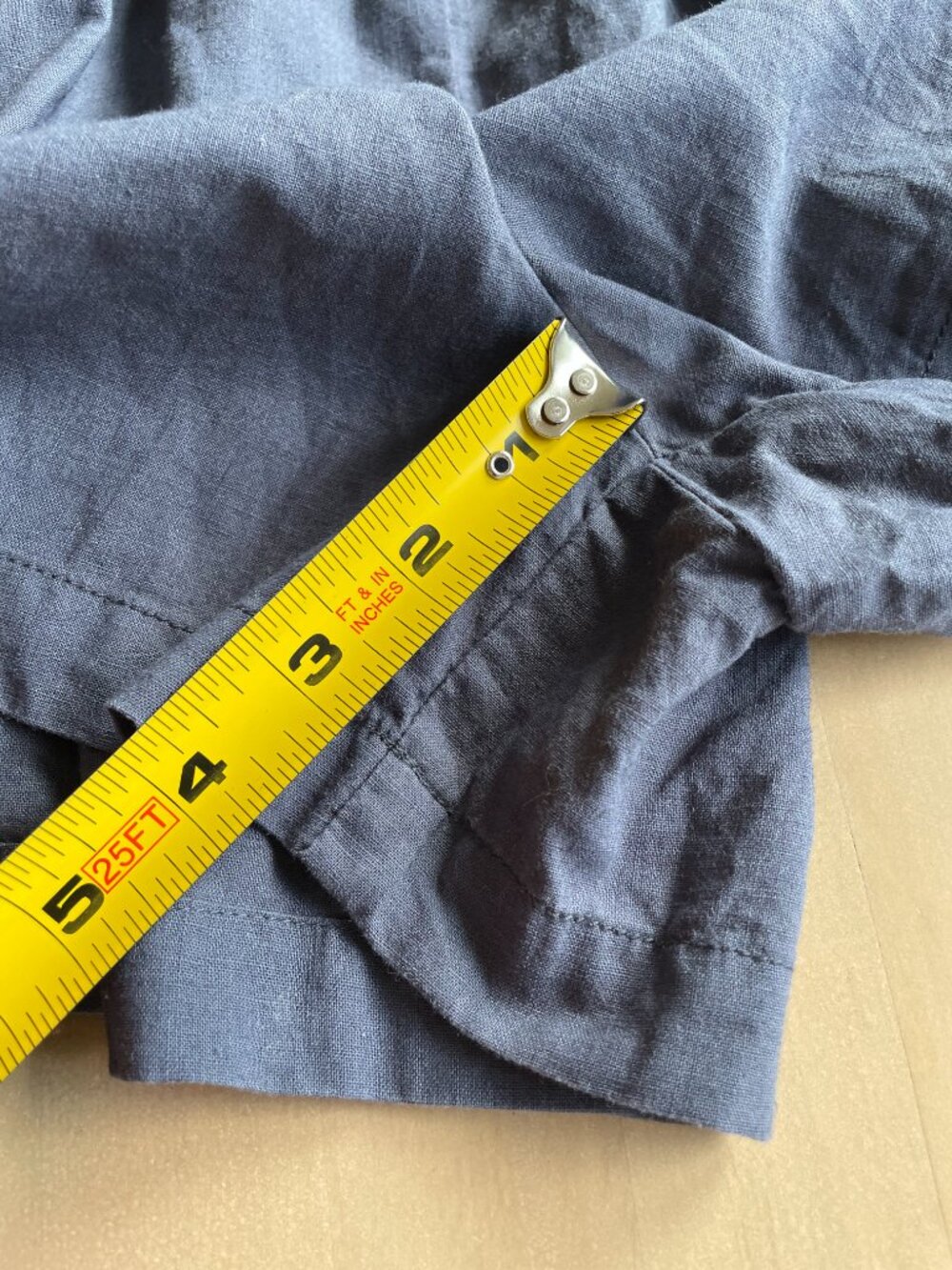 Entire Closet $5! New York & Company Gray Blue Linen Cotton Romper - Picture 12 of 13